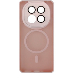 Back Cover Bumper Plexiglass με MagSafe και Προστασία Καμερών για Xiaomi Redmi Note 14 Pro Plus Ροζ