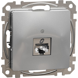 Schneider Sedna Design & Elements, RJ45 πρίζα CAT6 STP Αλουμίνιο - SDD113461S
