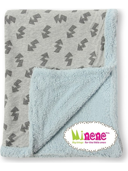 Minene Luxurious Κουβέρτα Αγκαλιάς Βελουτέ 75x100 Γκρι