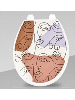 Bathlux Καπάκι Λεκάνης Οβάλ Πλαστικό Πολύχρωμο 45x36.5cm 50575