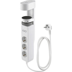 Olympia SL 3000 (41212) Πολύπριζο 3 θέσεων με σφιγκτήρα και διακόπτη άσπρο