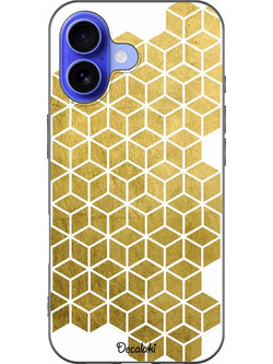 Gold Cubes Θήκη Κινητού Σχέδιο 50038 - iPhone, iPhone 17, Soft TPU Case