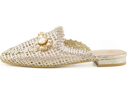 Exe Mule 081 U439W0811L4605 Gold with Gold Stones