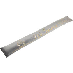 Αεροστόπ Γκρι Welcome Σπίτι με Χρυσό Foil 90x10cm