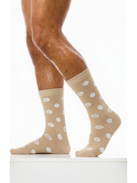 Modus Vivendi Polka Dot Ανδρικές Κάλτσες Μπεζ