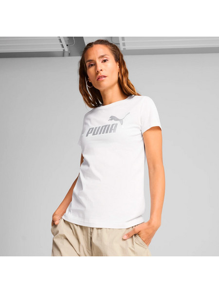 PUMA ESS METALLIC NO. 1 LOGO TEE 631536-02 Λευκό