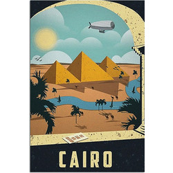 Αφίσα Cairo with Arabian camel - Typographic , 30X40