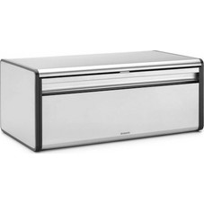 Brabantia Fall Front Bread Bin Square Front, Matt Steel