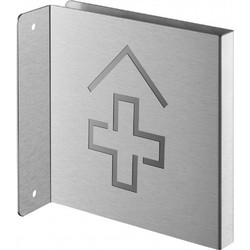 Πινακίδα σήμανσης ιατρείου 120x120 mm ανοξείδωτη κάθετη κολλητή THIRARD (00472387)