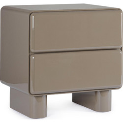 Bizzotto Otilia Κομοδίνο Mdf Γκρι-Καφέ 56,5x42,5x56,5