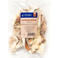 Petmex Rabbit Ear with Fur 100gr