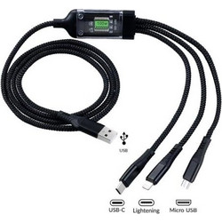 Καλώδιο 3 σε 1 Multifunction 1.2m - 100W (Lightning / Type-C / Micro USB)