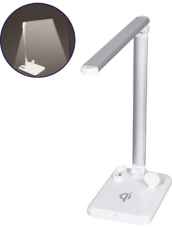GLOBOSTAR(R) ONO 86101 Μοντέρνο Επιτραπέζιο Φωτιστικό Γραφείου με Ασύρματη Φόρτιση 10W 2A LED 5W 1000lm 90 DC 5V με USB-C IP20 Φυσικό Λευκό 4500K - Sanan SMD Chip - Λευκό - Μ33 x Π14 x Υ63cm