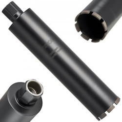 Διαμαντοκορώνα VEVOR, Διάμετρος 89 mm, Βάθος Διάτρησης 356 mm, Εσωτερικό Σπείρωμα 1-1/4 in-7, Τεχνολογία Υψηλής Ακρίβειας Συγκόλλησης, Υγρή Διαμαντοκορώνα για Οπλισμένο Σκυρόδεμα, Κόκκινα Τούβλα και Τ