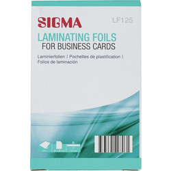 SIGMA Laminating Pouches Set 100pcs LF125 95 x 60 mm 80 Micron Φύλλα Πλαστικοποίησης 100 Τμχ