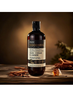 Baylis & Harding Goodness Oud, Cedar & Amber Natural Body Wash 1lt