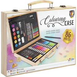 Moxy Ξύλινη Βαλίτσα 33x23x5cm με 86 Χρώματα Χειροτεχνίας