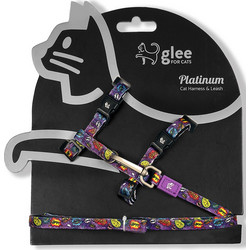 Οδηγός & Σαμαράκι Γάτας Glee Purple Boom 1x27-44cm