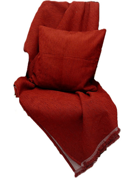 Ριχτάρι Διθέσιο 170x240 Chenille Palatex Pebble- Bordeaux