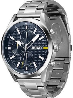 Hugo Boss Chase Ανδρικό Ρολόι Χρονογράφος με Ασημί Μεταλλικό Μπρασελέ 1530163