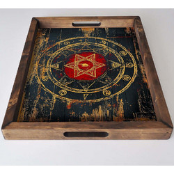 Δίσκος Σερβιρίσματος 799EVL1138 48x38x4cm Multi Aberto Design Mdf,Ξύλο