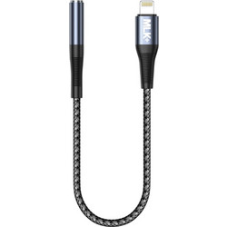 MLK+ BZ60 Braided Adaptor Lightning Male to Jack 3.5mm Female 15cm