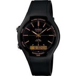 Casio Ανδρικό Ρολόι με Μαύρο Λουράκι AW-90H-9EVEF