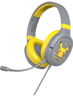 OTL Pokemon Pikachu Pro G1 Gaming Headset Over Ear Grey Yellow