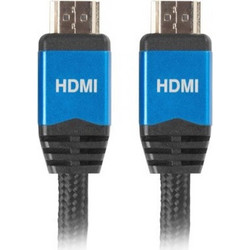 Lanberg Καλώδιο HDMI 2.0 Braided HDMI Male to HDMI Male 1m Black / Blue CA-HDMI-20CU-0010-BL