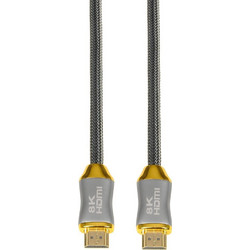 iBox Καλώδιο HDMI 2.1 Braided HDMI Male to HDMI Male 2m Black Blue HD08