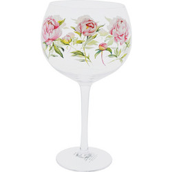 Enesco Ποτήρι Γυάλινο Κολωνάτο Peonies Copa 20cm