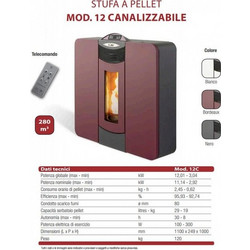 Kalor Quadra Mod 12C Σόμπα Pellet Αερόθερμη 12kW