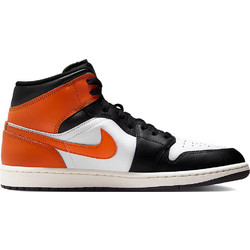 Jordan Air 1 Mid Ανδρικά Sneakers Μποτάκια Πορτοκαλί Μαύρα DQ8426-801