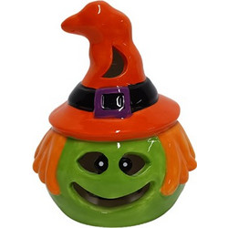 Αποκριάτικη κεραμική φιγούρα Halloween με φως σε 4 χρώματα 11cm