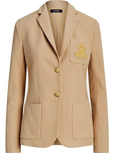 Lauren Ralph Lauren Γυναικείο Σακάκι Μακρύ Υφασμάτινο Μεσάτο Μπεζ 200797305013-270
