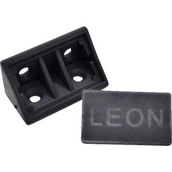 ΓΩΝΙΑ ΣΤΗΡΙΞΗΣ ME ΚΑΠΑΚΙ ΠΛΑΣΤΙΚΗ LEON 20Χ20Χ40ΜΜ (100ΤΜΧ) Μαύρο