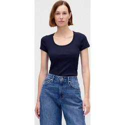 Modern Rib Scoop Crop Μπλούζα Navy blue uniform