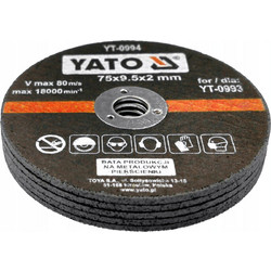 YATO ΔΙΣΚΟΙ ΚΟΠΗΣ ΜΕΤΑΛΛΟΥ ΣΕΤ 75ΜΜ YT-0994 - 20000994