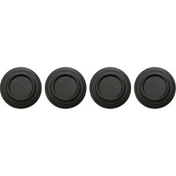 ΠΡΟΣΤΑΤΕΥΤΙΚΑ ΓΙΑ ΚΛΕΙΣΙΜΟ ΠΟΡΤΑΣ Φ26x8mm ΣΙΛΙΚΟΝΗΣ ΣΤΡΟΓΓΥΛΑ ΜΑΥΡΑ LAMPA - 4 ΤΕΜ