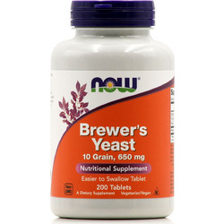 Now Foods Brewers Yeast 650mg 200 Ταμπλέτες