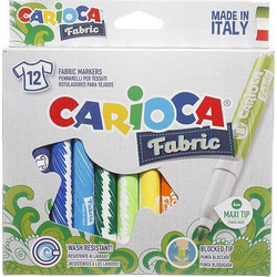 Carioca μαρκαδόροι υφασμάτων 12 χρωμάτων