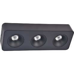 Inlight Downlight Mounted σποτ 3*8W 3CCT σε μαύρη απόχρωση (X00280B)