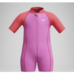 Speedo Infant Girls' Learn to Swim Neoprene Suit - Pink | Βρεφική Στολή Κολύμβησης Νεοπρέν με Φερμουάρ SPEEDO pink