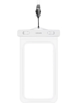 USAMS αδιάβροχη θήκη smartphone US-YD011, έως 7" IPX8, λευκή