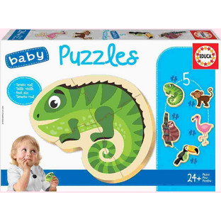 Παιδικό Puzzle Educa Tropical Animals 5 in 1 2x3 + 2x4 + 5 Κομμάτια