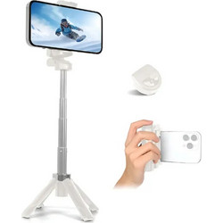 Αναδιπλούμενο Selfie Stick Με Bluetooth Και Περιστροφή 360 JC-25H Λευκό
