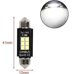 Led Πλαφονιέρας SV8.5 Canbus 41χιλιοστών 12-24v 6 SMD 1τμχ 2000456