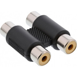 POWERTECH αντάπτορας 2x RCA θηλυκό σε θηλυκό CAB-R022, μαύρος CAB-R022