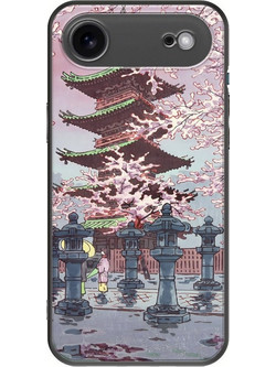 Θήκη Ukiyo-e - Cherry Blossom iPhone Air Black TPU (Μαύρη Σιλικόνη)