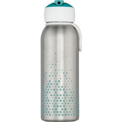 Mepal Flip-Up Campus Turquoise Παιδικό Μπουκάλι Θερμός Ανοξείδωτο BPA Free με Καλαμάκι Ασημί 350ml